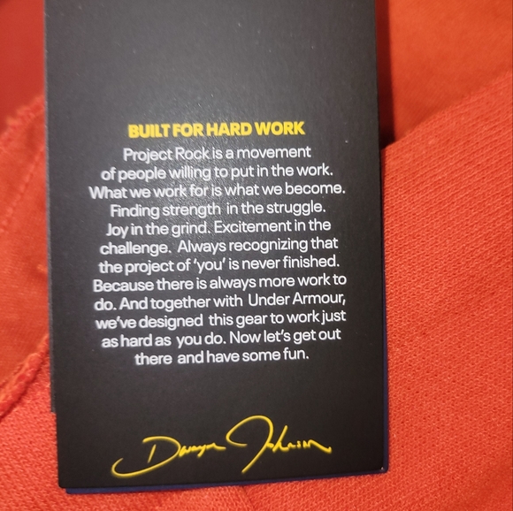 NWT UNDER ARMOUR x PROJECT ROCK VETERANS DAY HEAVYWEIGHT HOODIE ORANGE BLACK 2XL - Picture 8 of 11